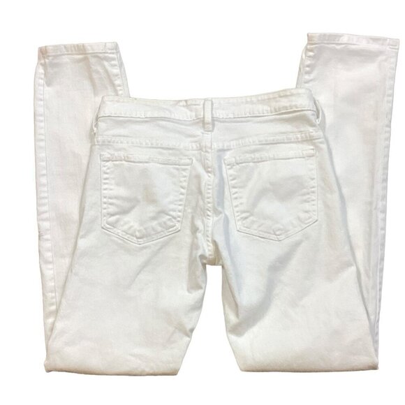 Garnet Hill Womens Straight Leg Mid Rise 5 Pocket Stretch Jeans Sz 2 White 289D - Picture 8 of 11